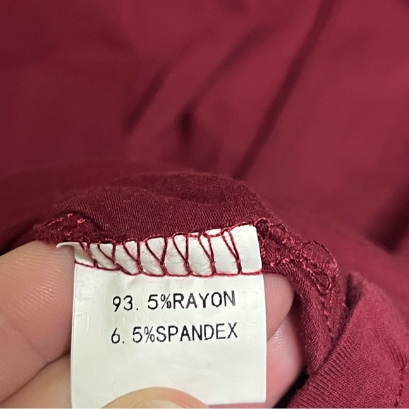 Pretty Garden Womens Dress Fitted Style Chic Burgundy Mini Dress Pockets Medium - Picture 2 of 7